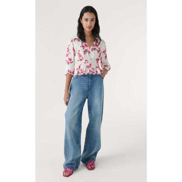 Ba&sh NWT Evereve Edon V Neck Floral Blouse // XS - Picture 14 of 14